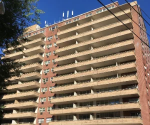 An apartment building after Softwash Platoon's commercial cleaning services