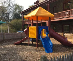 Image of a playground after Softwash Platoon's gum removal services
