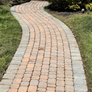 Residential pavers after Softwash Platoon's soft wash cleaning services