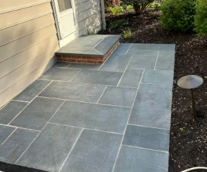 A newly restored residential patio